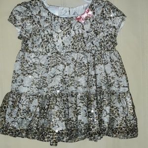 Girls 2T Wonder Kids Lacy dress lined sequins